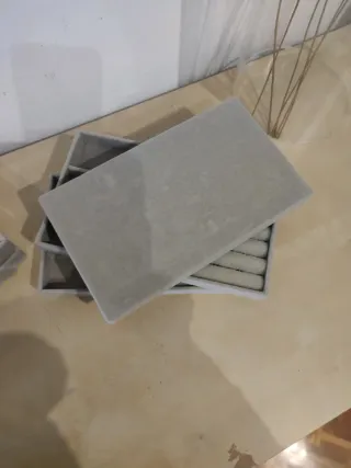 Joyeros apilables grises