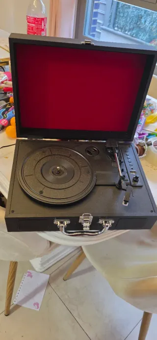 Tocadiscos Bluetooth Negro