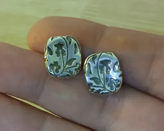 Conjunto Tous Anillo y Pendientes Plata tallados