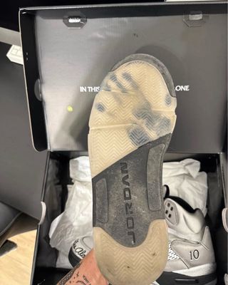 Air Jordan Retro 5 Wings Grigio/Argento Tg 44