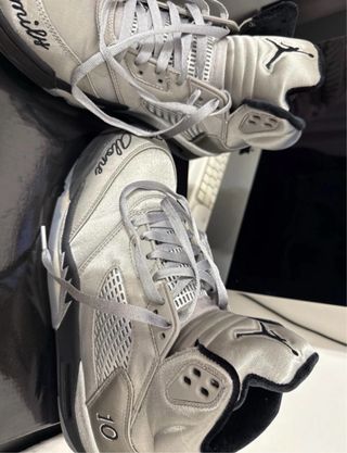 Air Jordan Retro 5 Wings Grigio/Argento Tg 44