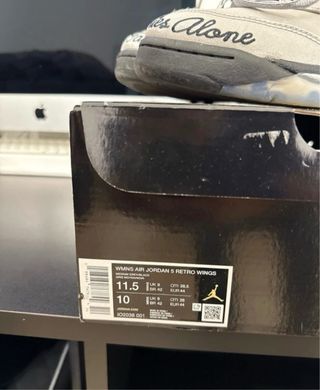 Air Jordan Retro 5 Wings Grigio/Argento Tg 44