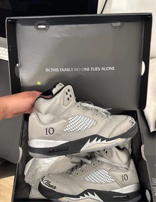 Air Jordan Retro 5 Wings Grigio/Argento Tg 44