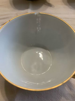 Set Tazzine Porcellana Fiori Oro