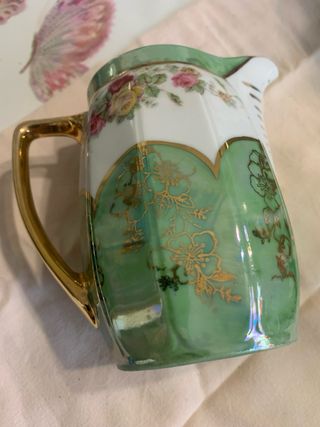 Set Tazzine Porcellana Fiori Oro