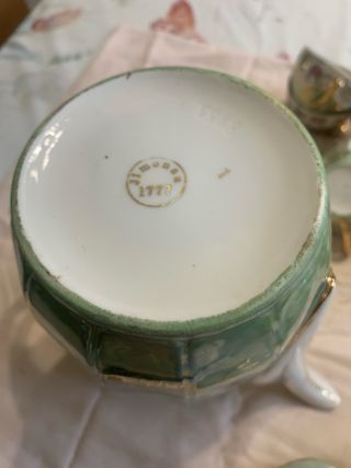 Set Tazzine Porcellana Fiori Oro