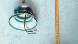 Lámpara colgante cristal rojo y metal