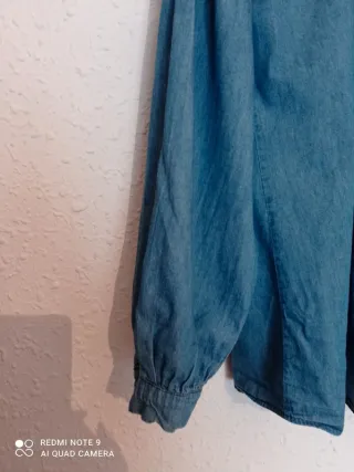 Camisa color vaquera azul