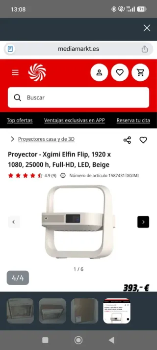 Proyector XGIMI Elfin Flip FHD 1080p