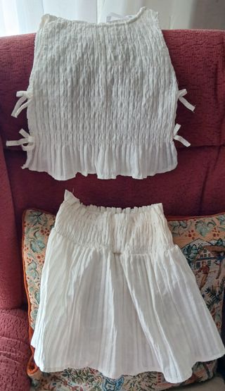 Conjunto top y falda niña Zara verano