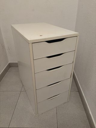 Cajonera blanca de plástico