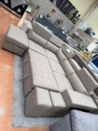 Sofá rinconera 8 plazas beige