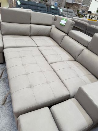Sofá rinconera 8 plazas beige