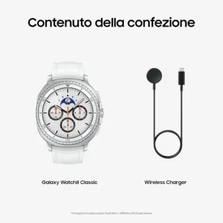 Samsung Galaxy Watch 8 Classic BT Argento/Bianco