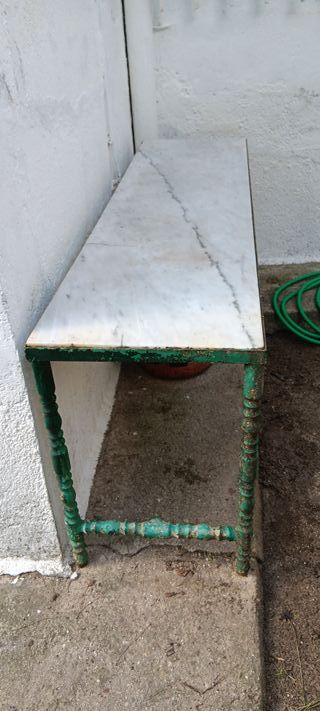 Mesa Jardín Mármol y Forja