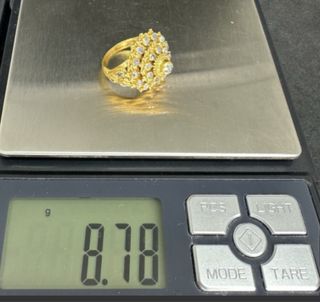 Anillo Oro 21k Antiguo Diamantes