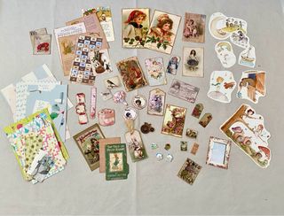 Lote Junk Journal Papeles y Materiales