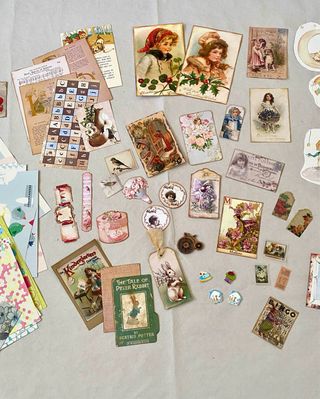 Lote Junk Journal Papeles y Materiales