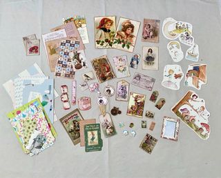 Lote Junk Journal Papeles y Materiales