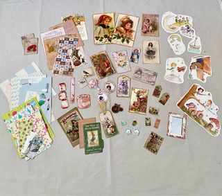 Lote Junk Journal Papeles y Materiales