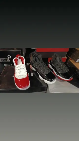 Jordan 11 Negro Rojo Talla 42