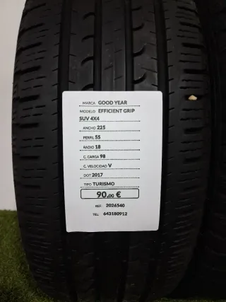 225 55 18 98V GOOD YEAR EFFICIENT GRIP SUV 4X4