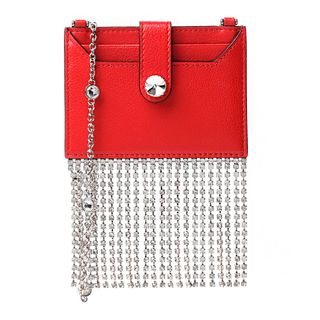 Portacartellini Miu Miu in Pelle Rossa con Fiocchi