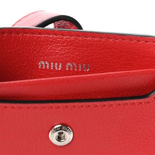 Portacartellini Miu Miu in Pelle Rossa con Fiocchi