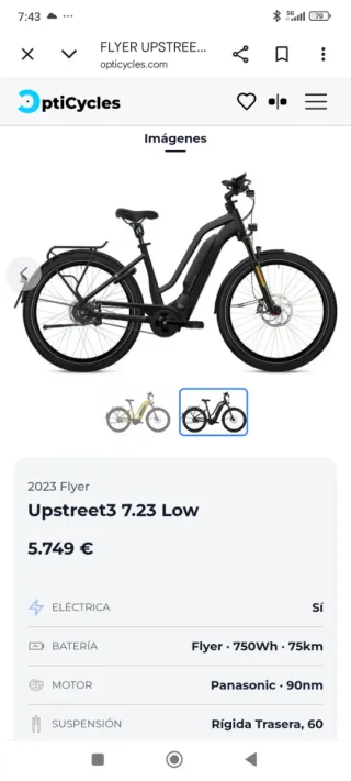 Bicicleta Eléctrica Flyer Upstreet3 (NEGOCIABLE)