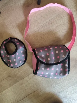 Trona, Cuna, Bolso y Babero Muñecas