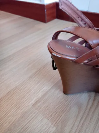 Sandalias de cuña marrones mujer talla 37