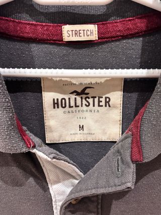 Polo Hollister Gris Stretch Talla M