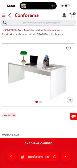 Escritorio Conforama Blanco