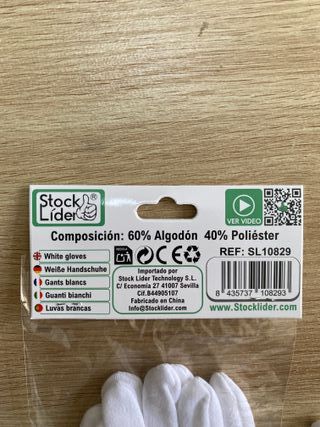 Guantes Nazareno Blancos Talla S/M/L