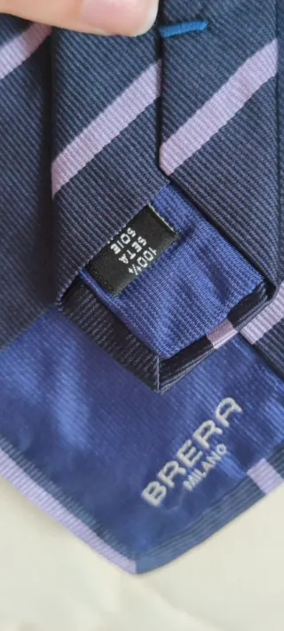 Set 3 cravatte 100% seta a righe vari brand