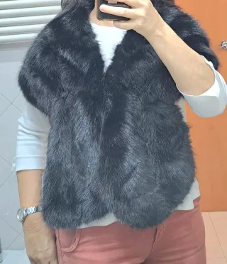 Estola de pelo, negra