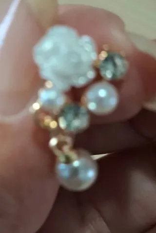 Pendientes niña primera comunión oro blanco