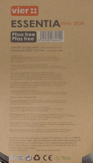 Sartén Essentia 22cm Acero Inoxidable Vier