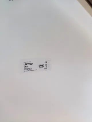 Consola IKEA LIATORP Blanca Cristal 133cm