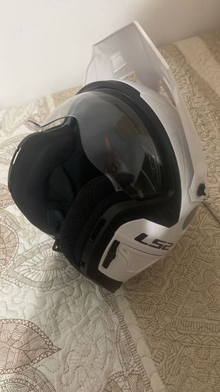 Casco Moto LS2 Blanco Diseño Moderno