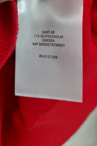 Jersey Gant Rojo Talla M Nuevo