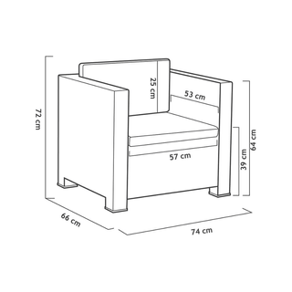 Conjunto Jardín Diva Tropea 4 Piezas