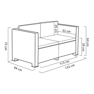 Conjunto Jardín Diva Tropea 4 Piezas