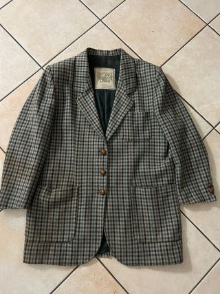 Blazer Vintage Benetton a quadri taglia L donna
