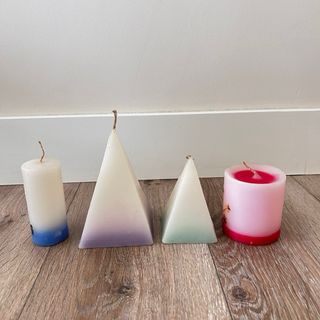Velas decorativas florales (Set de 4)