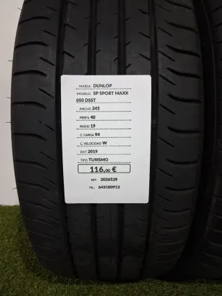 245 40 19 94W DUNLOP SP SPORT MAXX 050 DSST