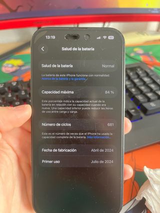iPhone 15 128GB Negro - Batería 84%