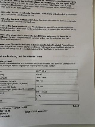 Pistola de impacto eléctrica