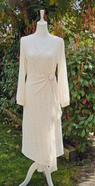 Espectacular vestido evento, madre bautizo o novia