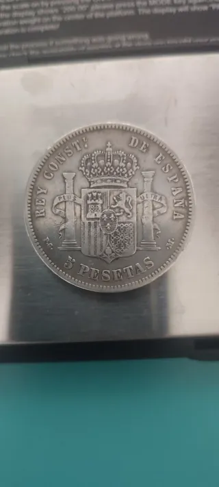 Lote de 3 monedas 5 pesetas de plata